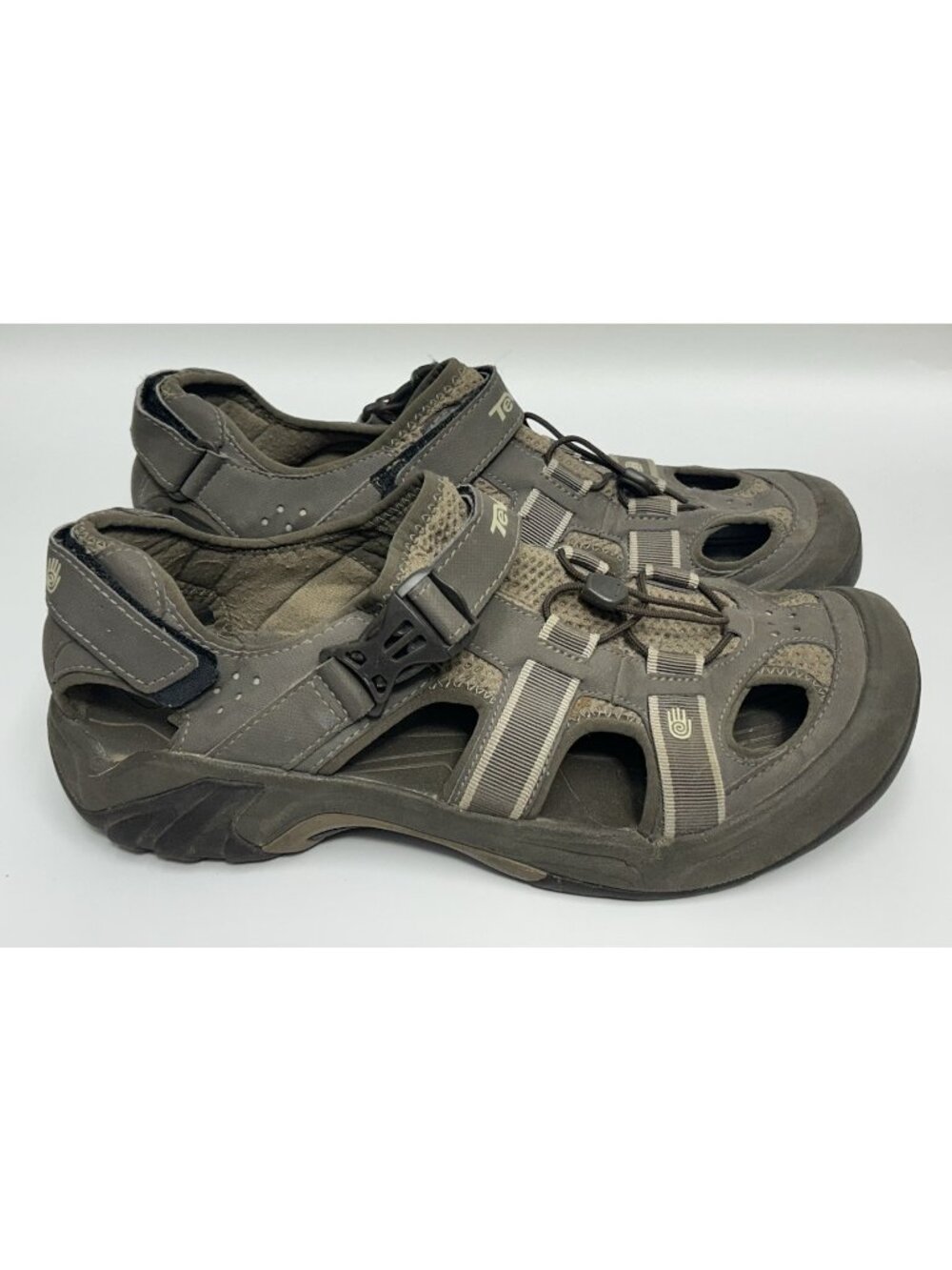 TEVA OMNIUM 2 Men’s Sandals Sz 13 Leather Water Shoes Hiking Outdoor Closed Toe